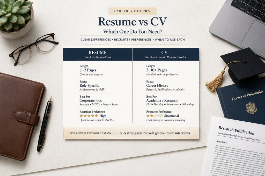Resume VS CV differences